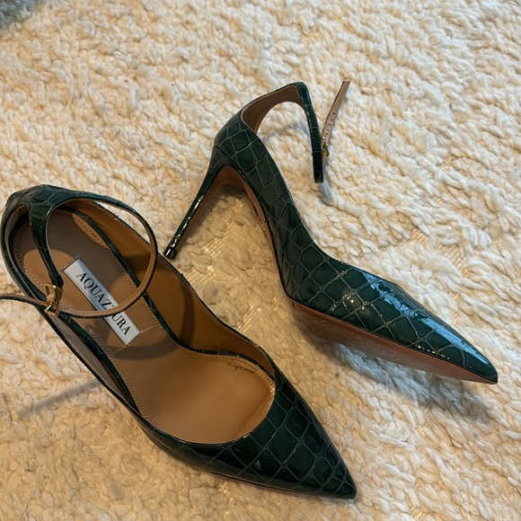 Aquazzura green croc heels - Picture 2 of 5